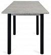 стол Милан-1 EVO 110х70 (+30+30) (ноги 4 чёрный) (светлый цемент)