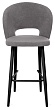 стул Мишель БАРНЫЙ нога черная 700 (Т180 светло-серый)