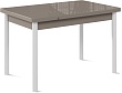 стол Милан-2 EVO 120х80 (+30+30) (ноги № 4 металл белый) (мокко/мокко)
