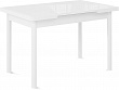 стол Милан-мини EVO 90х60 (+30+30) (ноги 4 белый) (белое/белый цемент)