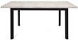 Стол Нагано-2L 80х120 (+40) (царга Чёрный/лам.Светлый цемент)