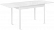стол Милан-1 EVO 110х70 (+30+30) (ноги 4 белый) (белое/белый цемент)