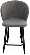 стул Коко полубарный нога черная 600 (Т180 светло-серый)